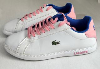 Zapatillas Lacoste Blancas y Rosas Talla 39