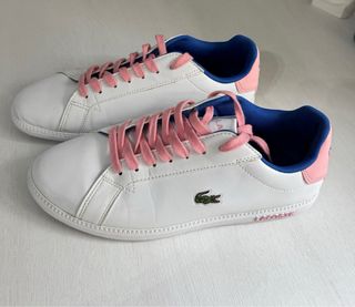 Zapatillas Lacoste Blancas y Rosas Talla 39