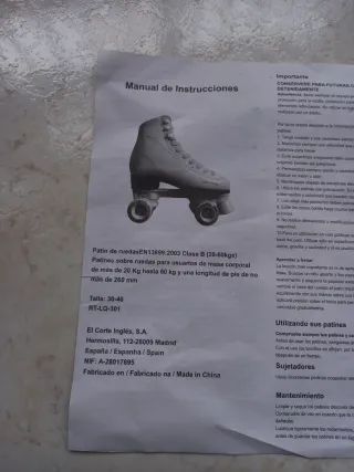 Patines Tijuana Talla 36 Blancos