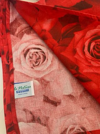 Set matrimoniale 3 pezzi rose rosse,marca Bassetti
