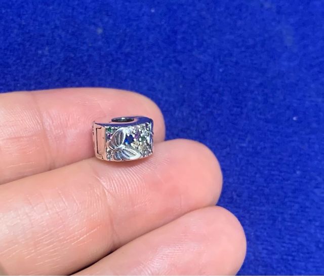 Charm redondo Clip Mariposas Plata pulsera Pandora