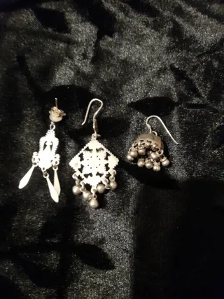 Pendientes antiguos plata