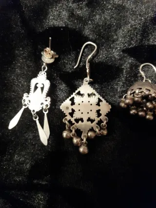 Pendientes antiguos plata