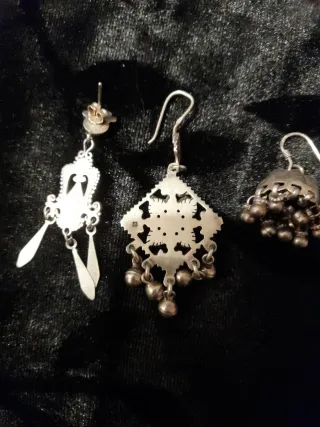 Pendientes antiguos plata