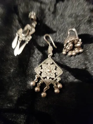 Pendientes antiguos plata