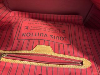 Bolso Louis Vuitton Neverfull Marrón Rojo