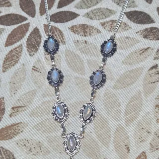 Collar Plata 925 Piedra Luna