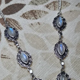 Collar Plata 925 Piedra Luna
