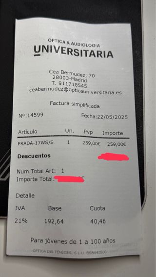 Gafas Prada Originales Negras