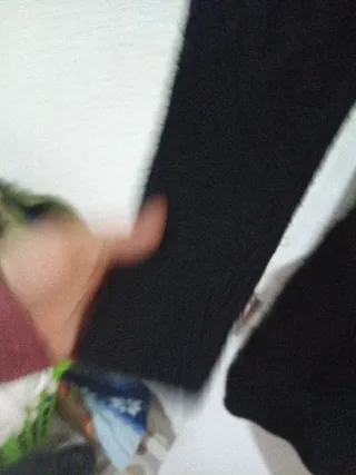 Vestido negro tejido manga larga invierno