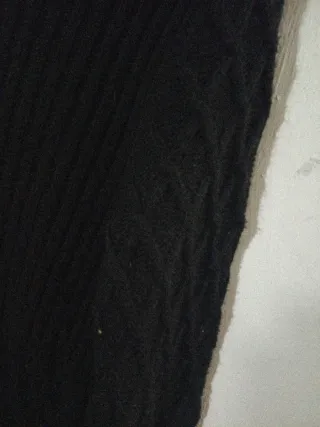 Vestido negro tejido manga larga invierno