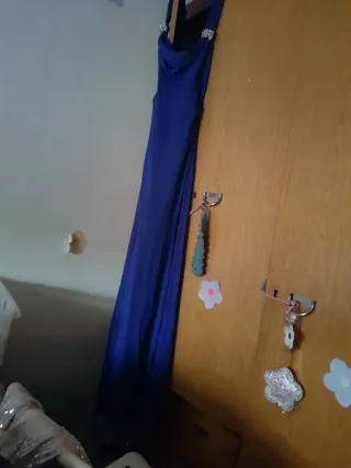 Lote 2 vestidos fiesta azul y plata