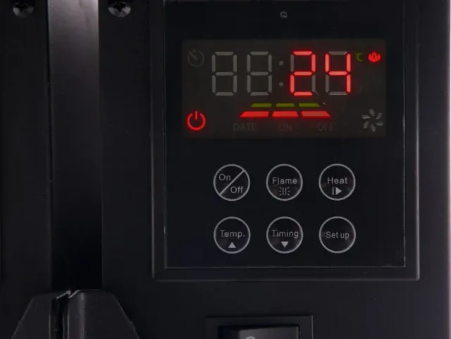 Chimenea Eléctrica PURLINE Panorámica Negra