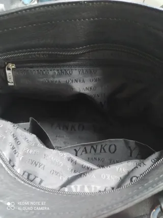 Bolso de piel negro Yanko