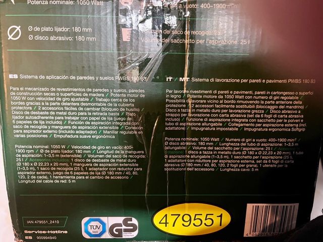 Smerigliatrice per pavimenti e pareti