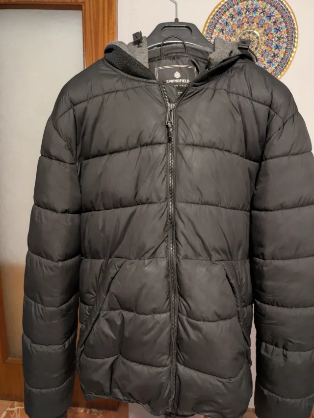 Chaqueta Springfield Negra con Capucha