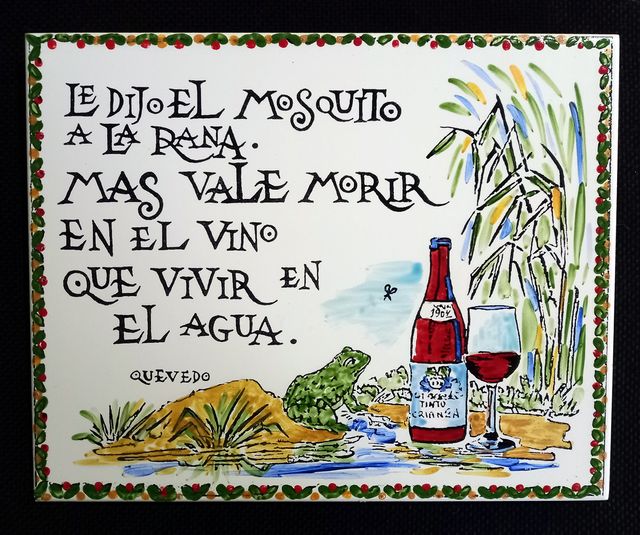Azulejo Mosquito y Rana Quevedo