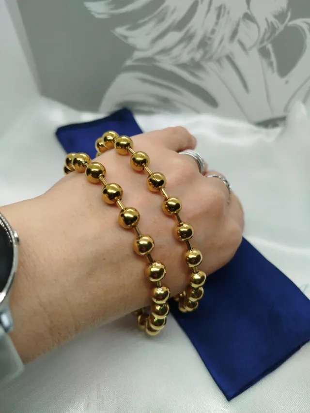 Collar bolas 8mm de acero inoxidable