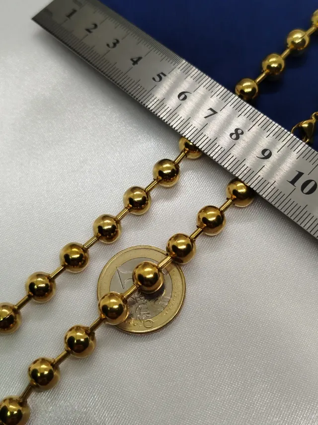 Collar bolas 8mm de acero inoxidable
