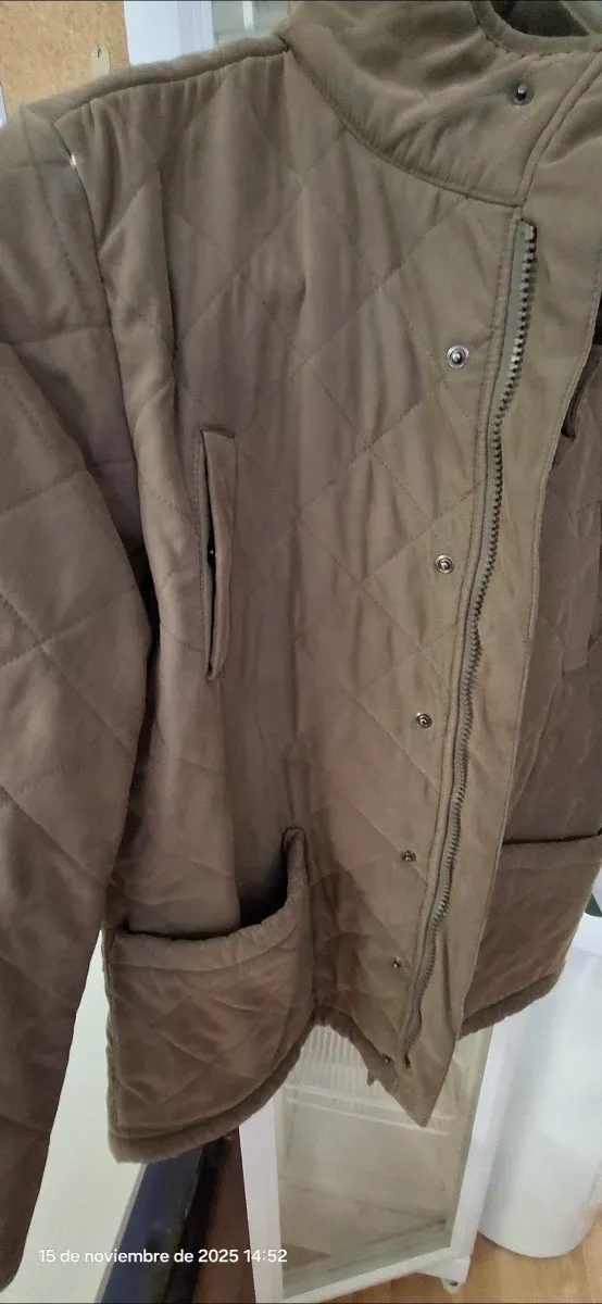 Casaco acolchoado para crianças 11/12 anos marrom/verde