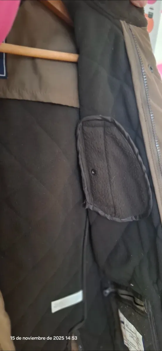 Casaco acolchoado para crianças 11/12 anos marrom/verde