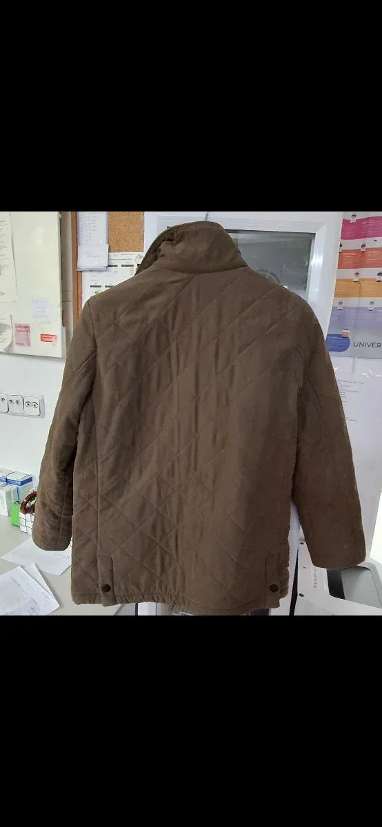 Casaco acolchoado para crianças 11/12 anos marrom/verde