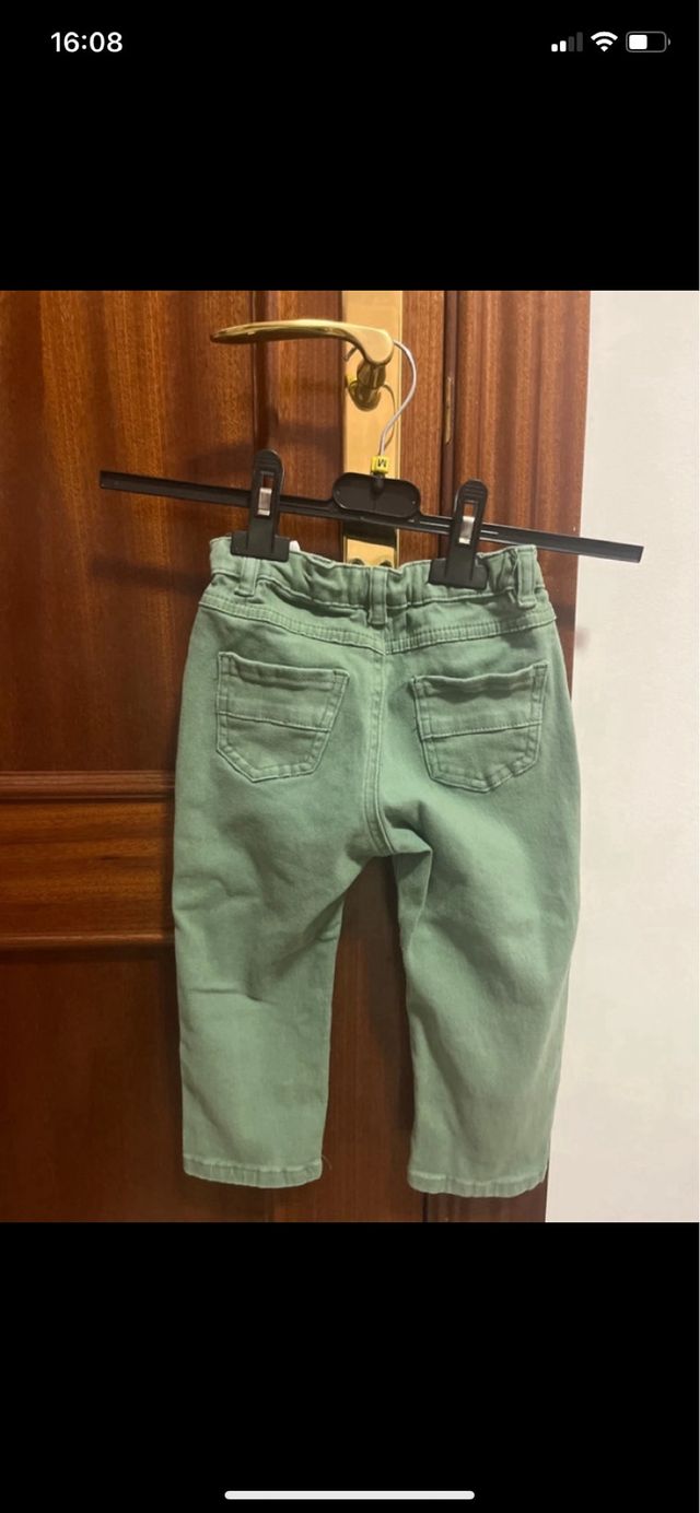 Pantalón vaquero verde 92cm 24-36 meses 4