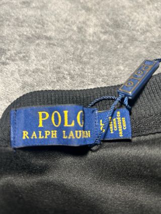 Sudadera Polo Ralph Lauren Negra Logo Blanco Talla