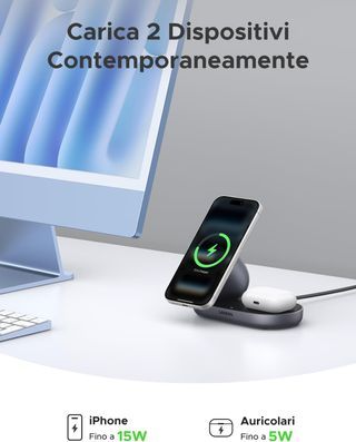 UGREEN Zapix Caricatore Wireless Qi2 15W 2 in 1