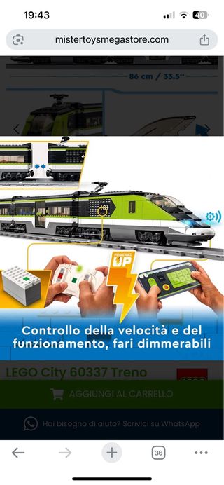 Pista treno LEGO City telecomandato