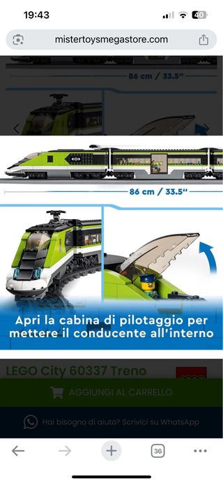 Pista treno LEGO City telecomandato