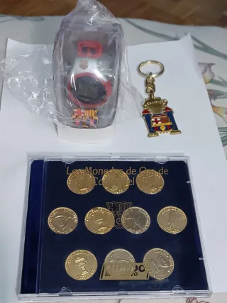 FC Barcelona Monedas de Oro y Llavero