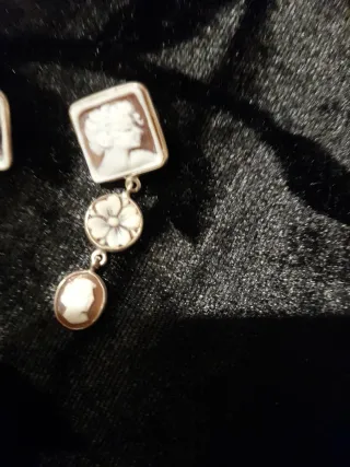 Pendientes Cameo  plata