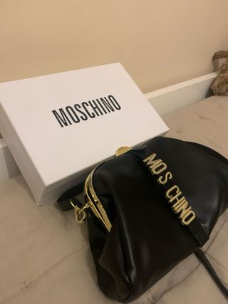Bolso Moschino Negro y Dorado