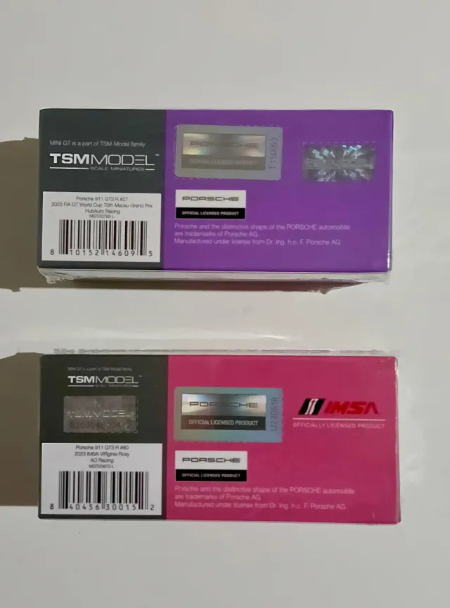 Pack 2 Mini GT Porsche 911 GT3 R #27 & #80