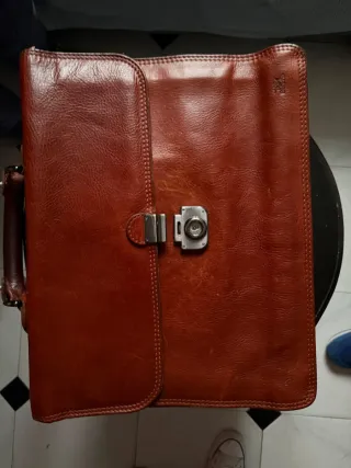Maletín/Portafolios de cuero marrón
