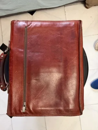 Maletín/Portafolios de cuero marrón