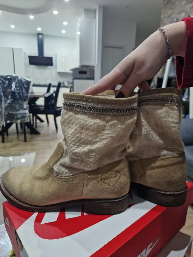 Stivaletti Twin Set Beige/Marrone