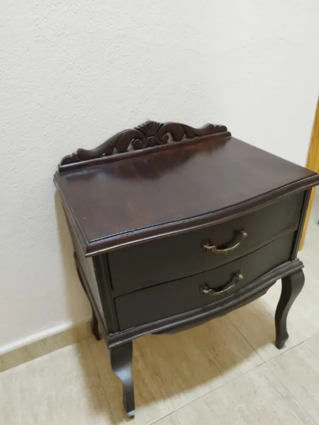 2 Mesitas Noche Madera Antiguas