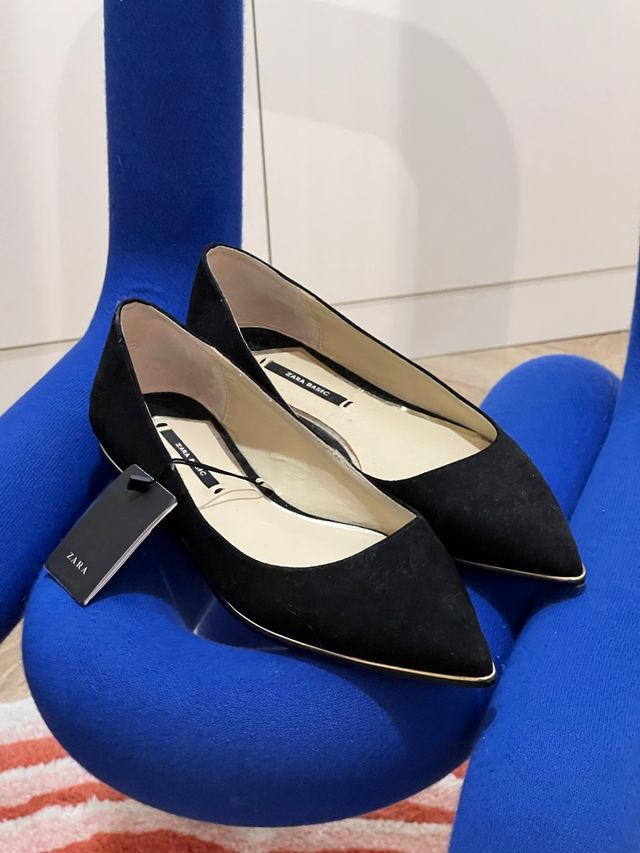 Bailarinas Zara Negras Talla 37 con etiqueta