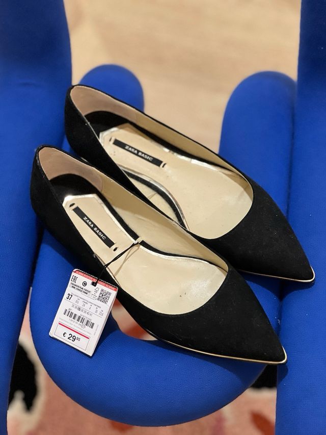 Bailarinas Zara Negras Talla 37 con etiqueta