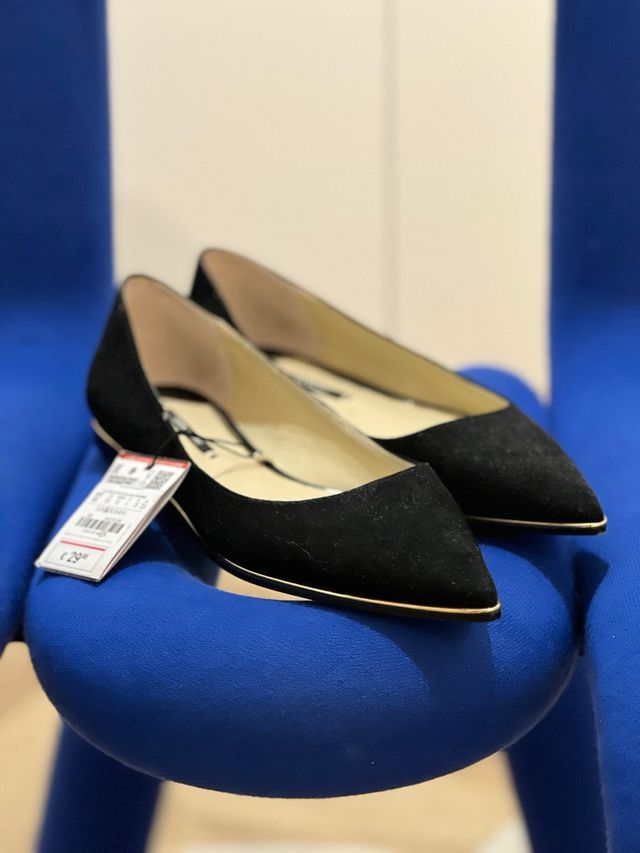 Bailarinas Zara Negras Talla 37 con etiqueta