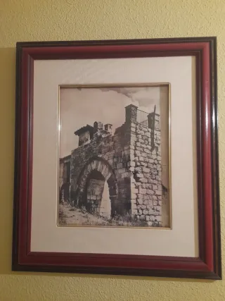 Cuadro puente piedra antiguo