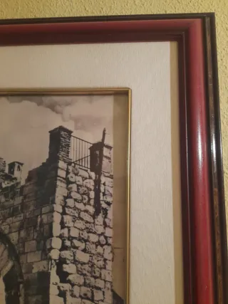 Cuadro puente piedra antiguo