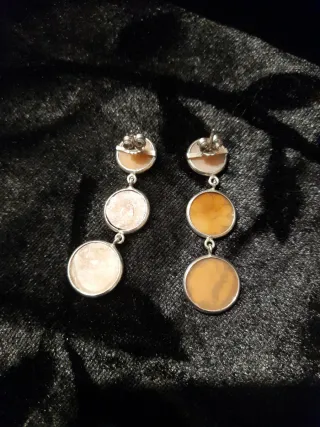 Pendientes Plata Antigua Flores y Mariposas