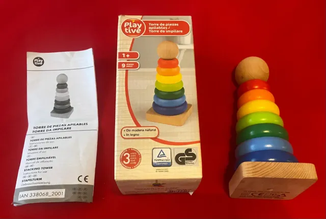 Juguete de madera Playtive Torre piezas apilables