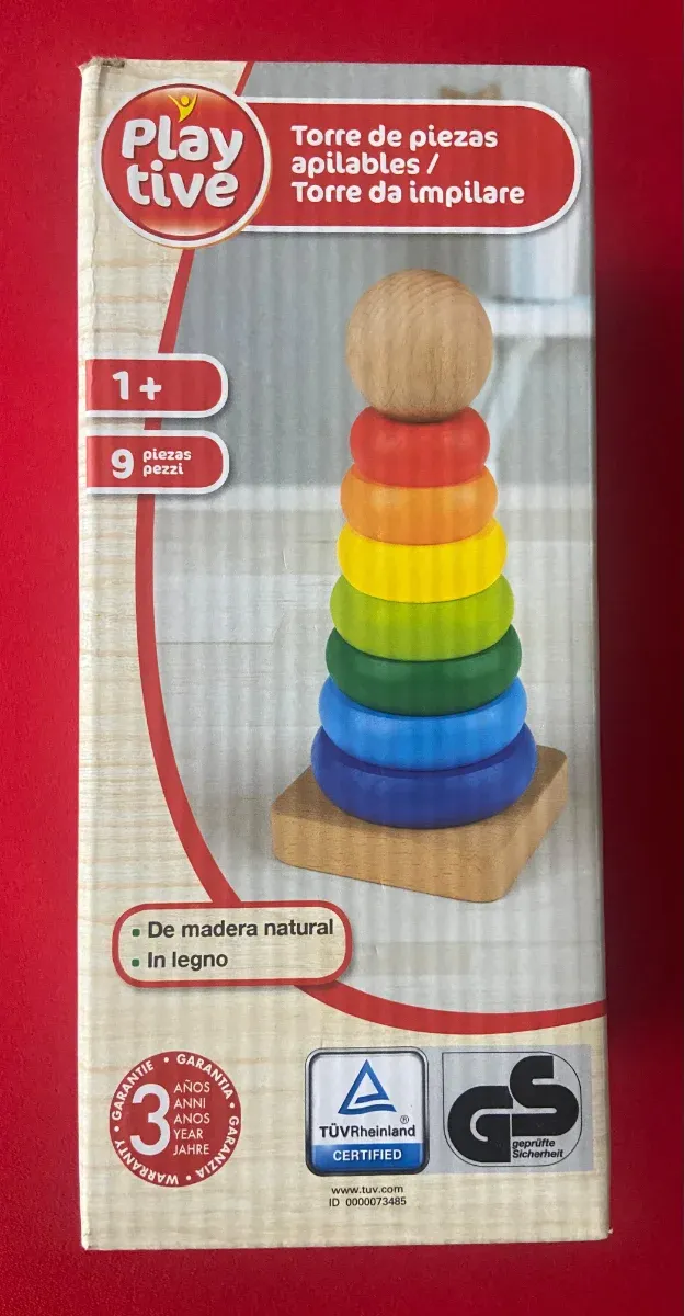 Juguete de madera Playtive Torre piezas apilables