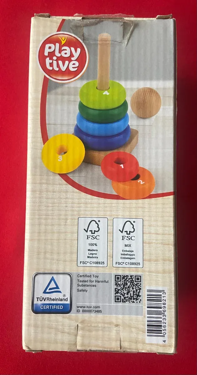 Juguete de madera Playtive Torre piezas apilables