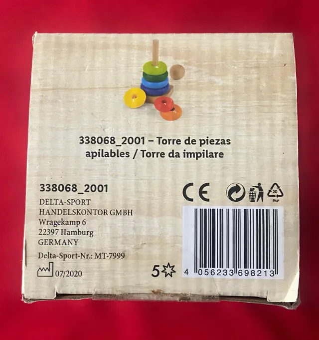 Juguete de madera Playtive Torre piezas apilables