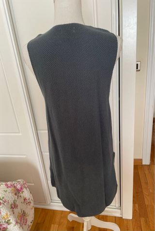 Chaleco Renatta&go Talla Única Gris verde oscuro